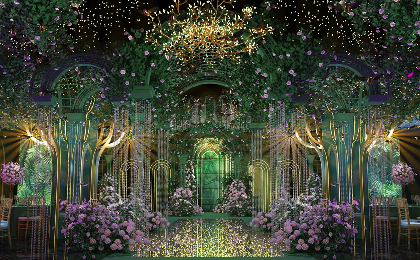 汉阴奇妙森林婚礼堂效果展示